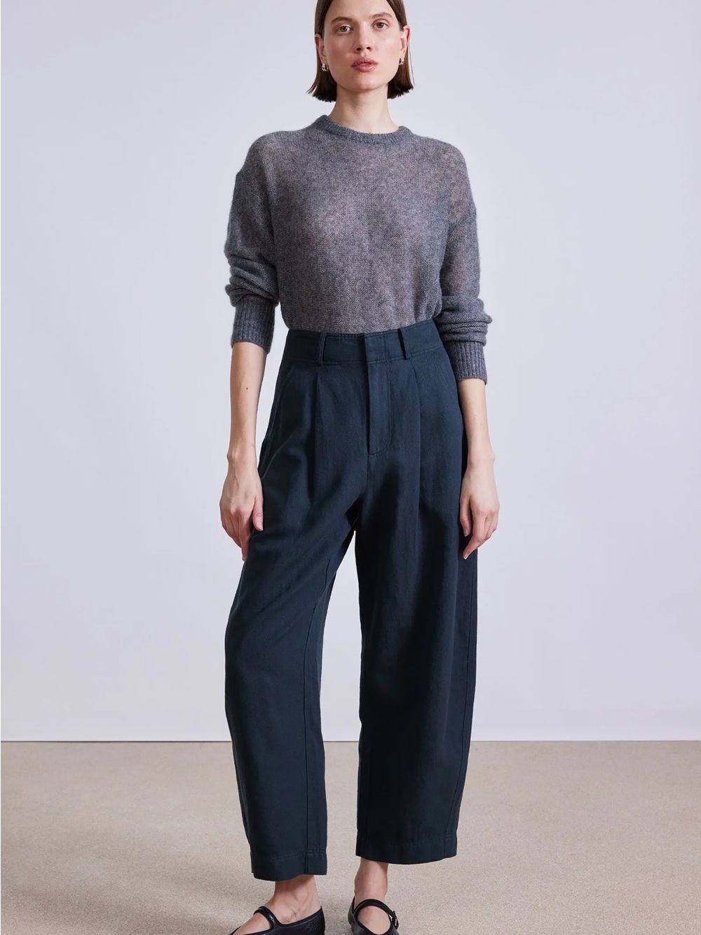 Apiece Apart Bari crop Trouser, color Forest River, size 4 Petite